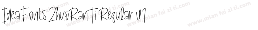 IdeaFonts ZhuoRanTi Regular v100字体转换